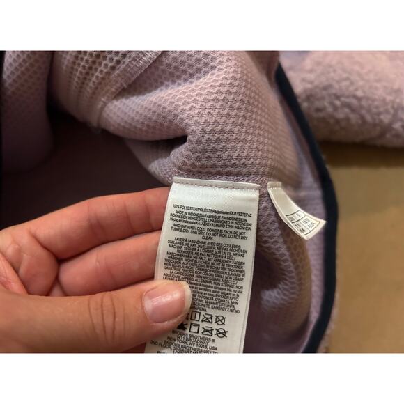 Brooks Brothers Women’s Teddy Fleece Half Zip Pullover Shearling Purple Small - Picture 13 of 13